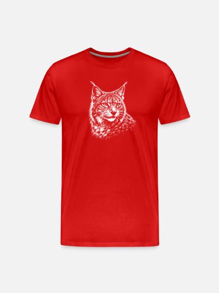 Lynx - realistic lynx graphics - Men's Premium Organic T-Shirt - red