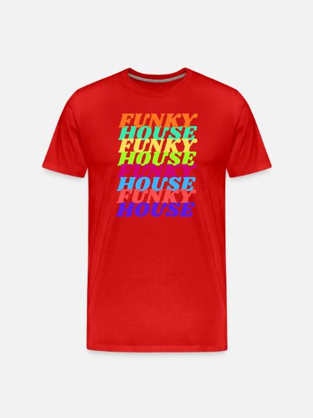 Funky House Vibes - Men's Premium Organic T-Shirt - red
