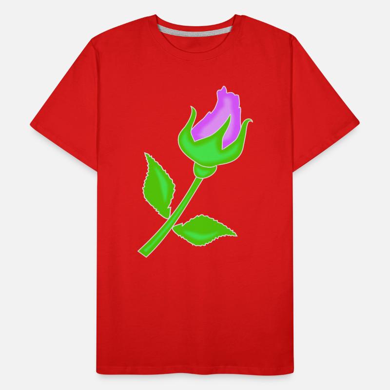 Rose dans une teinte violette T-shirt bio Premium Homme