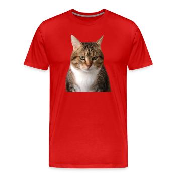 Missty portrait - T-shirt bio Premium Homme - rouge - Devant - Damien (186cm)