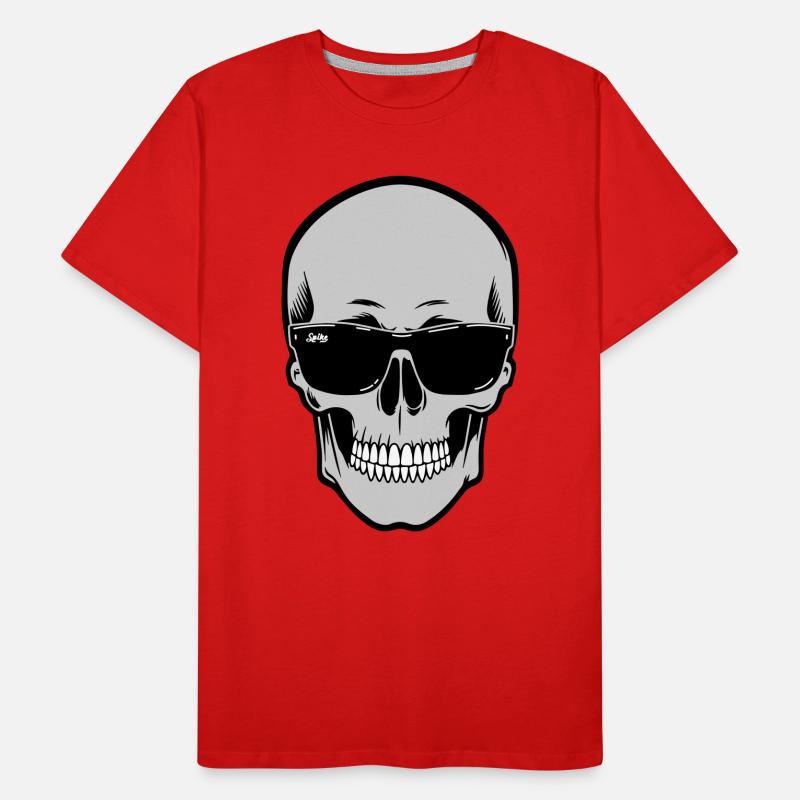 Skull with Sunglasses Graphic Men's Premium Organic T-Shirt
