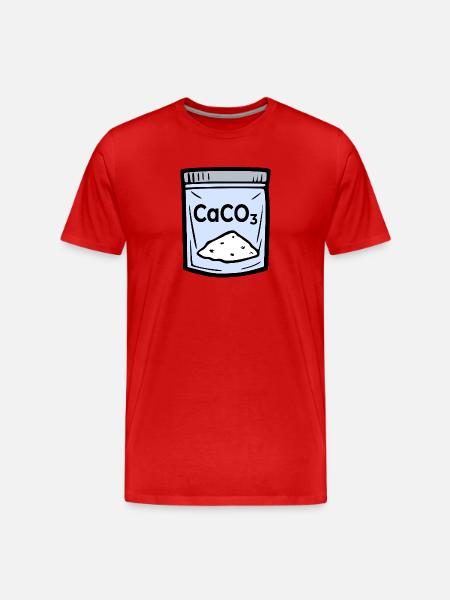 Calcium carbonate chalk lime - Men's Premium Organic T-Shirt - red