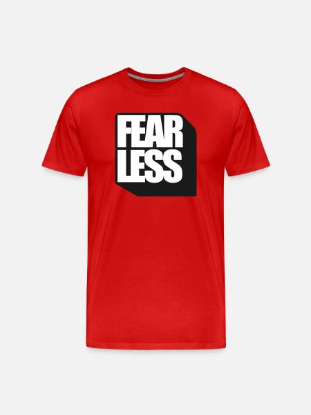Fearless Bold Typography - Men's Premium Organic T-Shirt - red