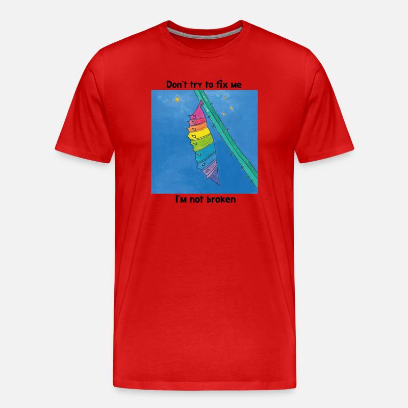 Gut so, wie ich bin!  - Männer Premium Bio T-Shirt - Rot