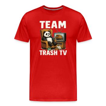 Team Trash TV - T-shirt bio Premium Homme - rouge - Devant - Damien (186cm)