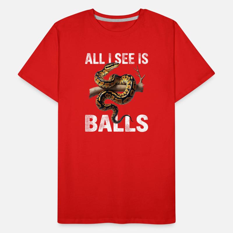 Königspython Schlangen Liebhaber Terrarium Python Männer Premium Bio T-Shirt