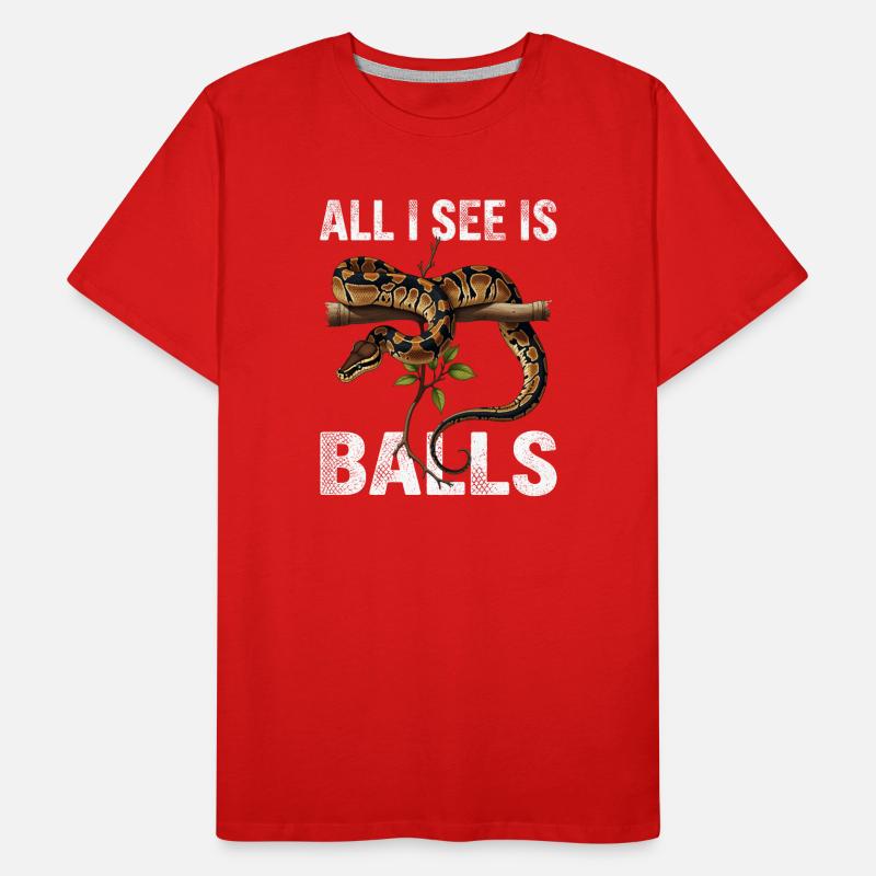 Python roi Serpents Amateurs de terrarium Python T-shirt bio Premium Homme