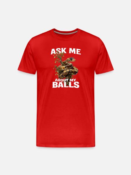 King Python Snakes Lover Terrarium Python - Men's Premium Organic T-Shirt - red