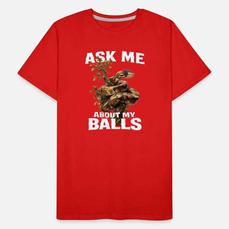 Königspython Schlangen Liebhaber Terrarium Python Männer Premium Bio T-Shirt