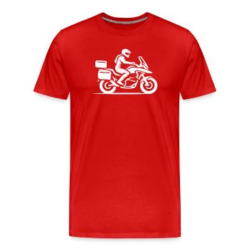 Pure Ride Adventure - Men's Premium Organic T-Shirt - red - Front - Damien (186cm)