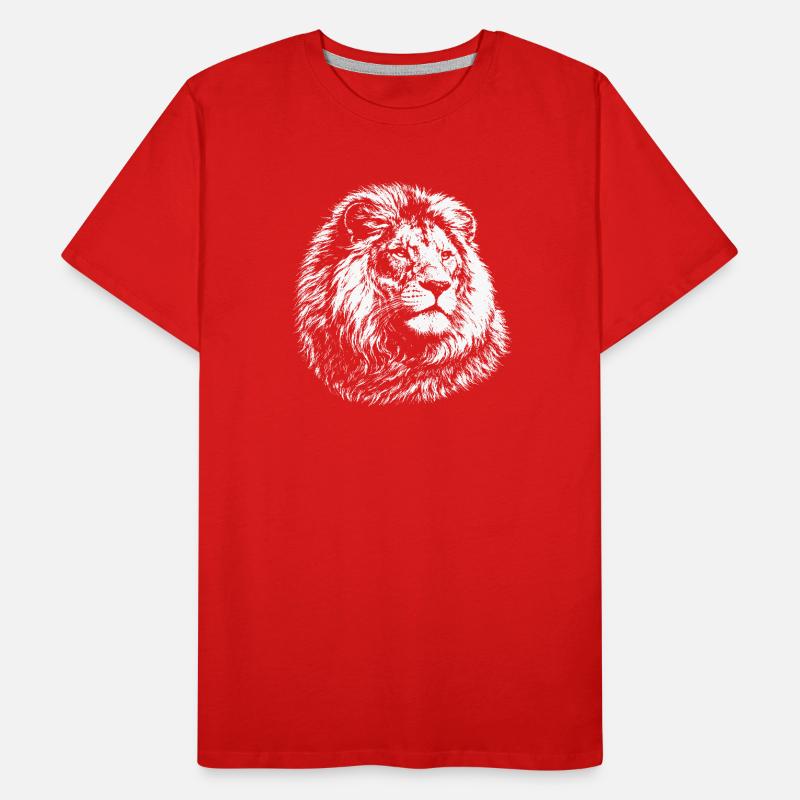 Leo – realistic black and white graphics Men's Premium Organic T-Shirt