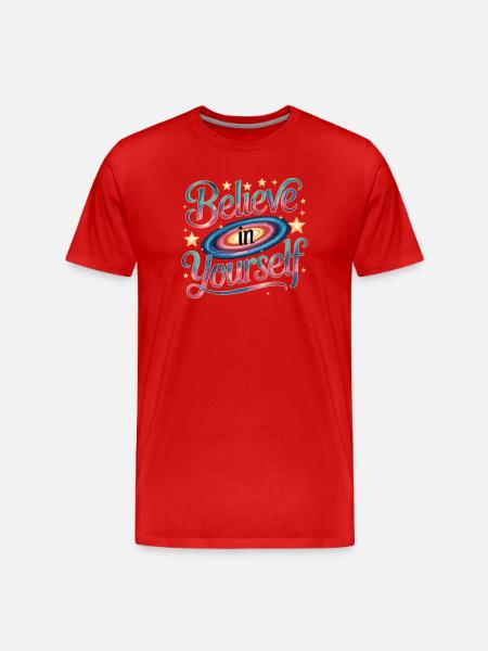 Croyez en vous - Galaxy - T-shirt bio Premium Homme - rouge