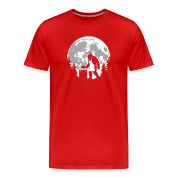 Bigfoot Metzger - Männer Premium Bio T-Shirt - Rot - Vorne - Damien (186cm)