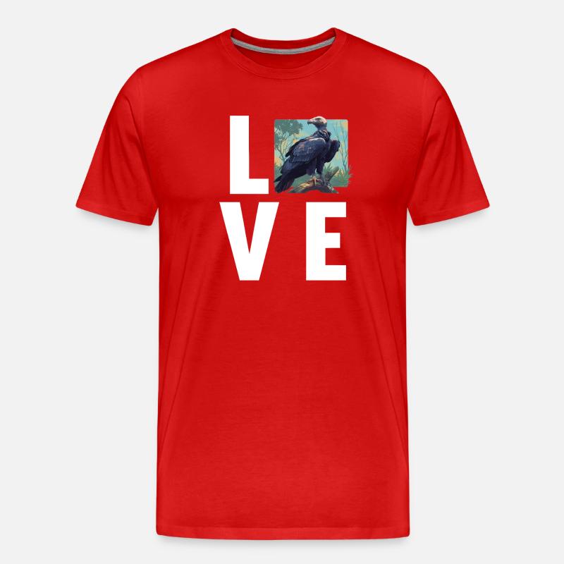 Geier - Männer Premium Bio T-Shirt - Rot