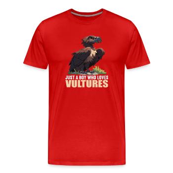 Vautour - T-shirt bio Premium Homme - rouge - Devant - Damien (186cm)