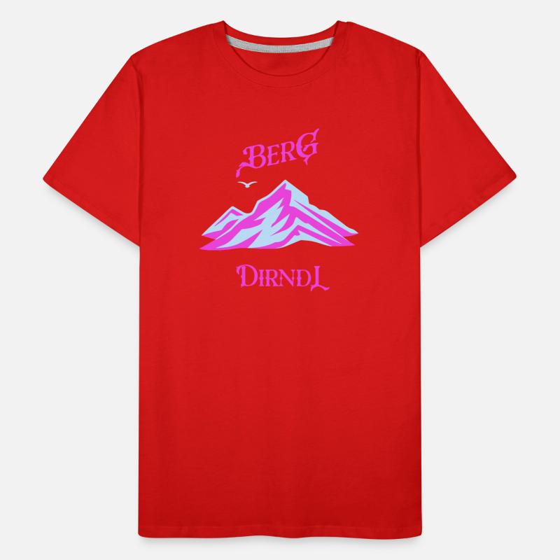 Pastel néon Berg Dirndl T-shirt bio Premium Homme