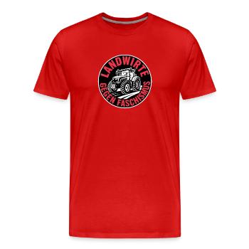 Landwirte gegen Faschismus - Antifa Tee - Männer Premium Bio T-Shirt - Rot - Vorne - Damien (186cm)