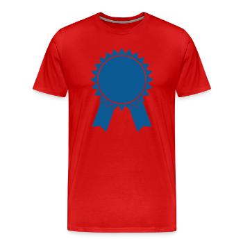 Blue Ribbon - Men's Premium Organic T-Shirt - red - Front - Damien (186cm)