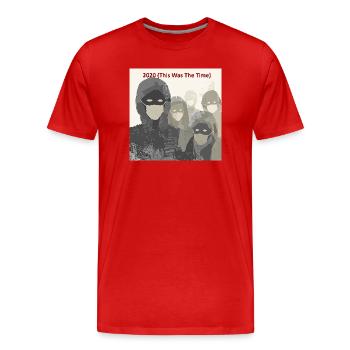 Collectif Masqué 2020 - T-shirt bio Premium Homme - rouge - Devant - Damien (186cm)
