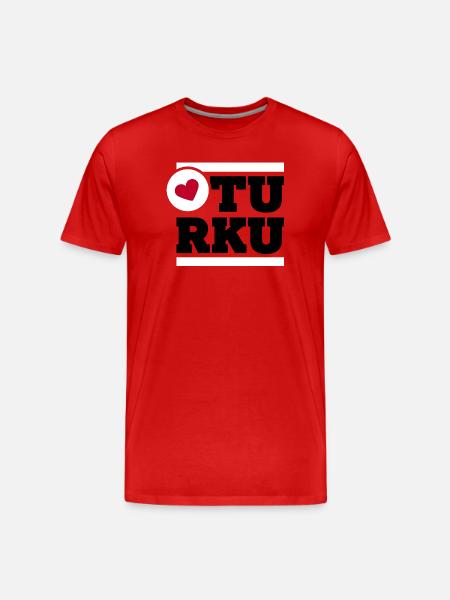 LoveTurku - Men's Premium Organic T-Shirt - red