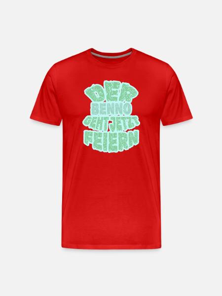 Benno as a party - Men's Premium Organic T-Shirt - red