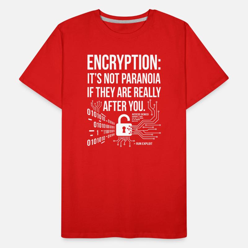 Encryption Paranoia Design Men's Premium Organic T-Shirt