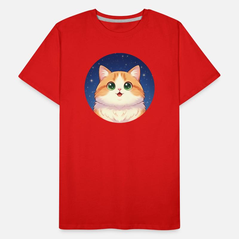Starry Night Kitten Men's Premium Organic T-Shirt