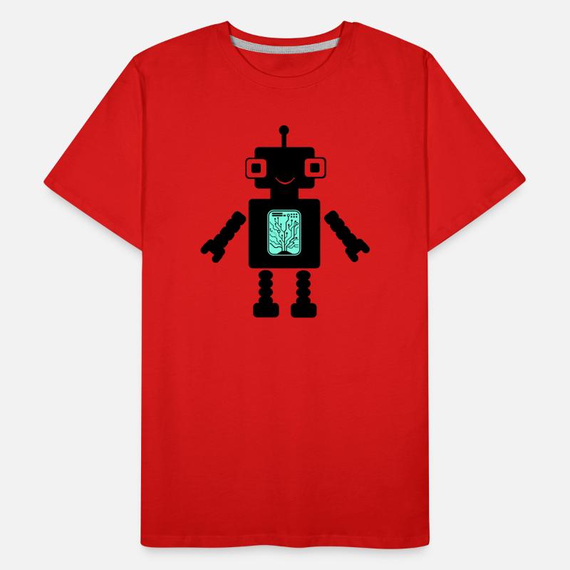 Roboter Comic Männer Premium Bio T-Shirt