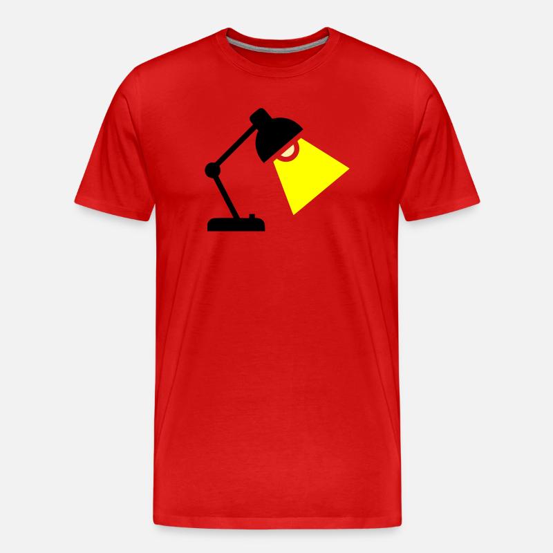 Schreibtischlampe Licht Idee - Männer Premium Bio T-Shirt - Rot