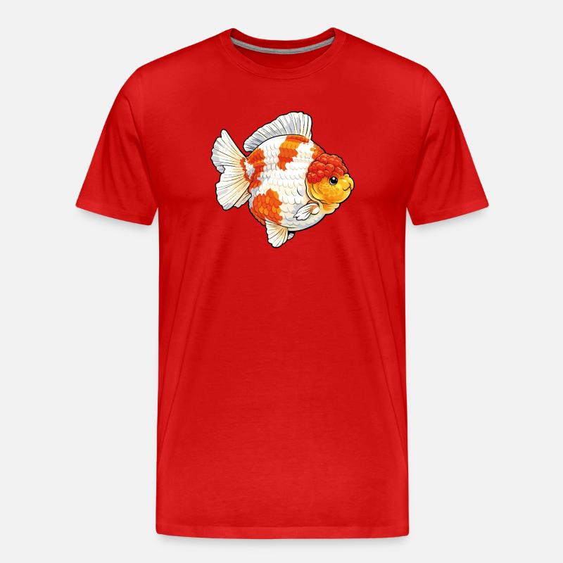 Shogun Thai Oranda Fancy Goldfish - Männer Premium Bio T-Shirt - Rot