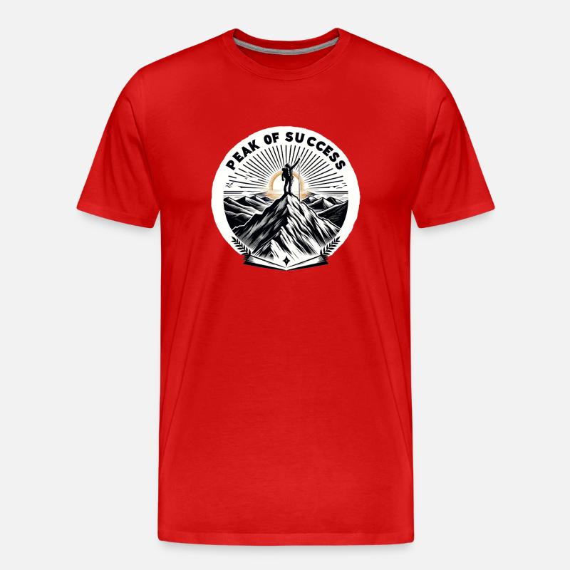 Gipfel des Erfolgs - Männer Premium Bio T-Shirt - Rot