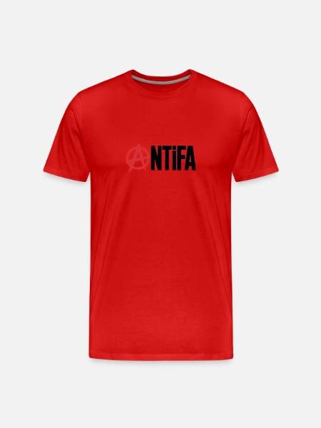 Anarchy Antifa - Antifascists Tee - Men's Premium Organic T-Shirt - red