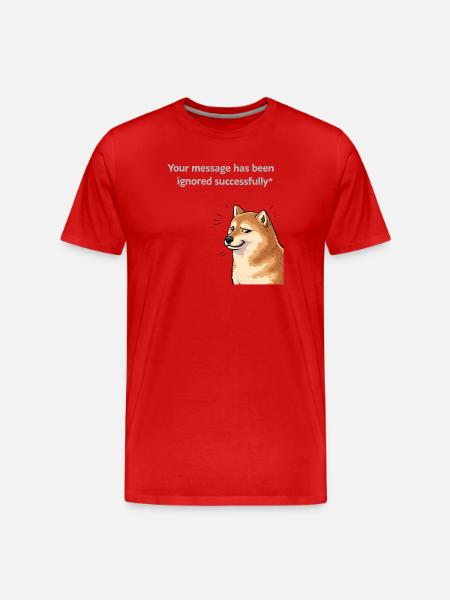 Your message was successfully ignored - Men's Premium Organic T-Shirt - red