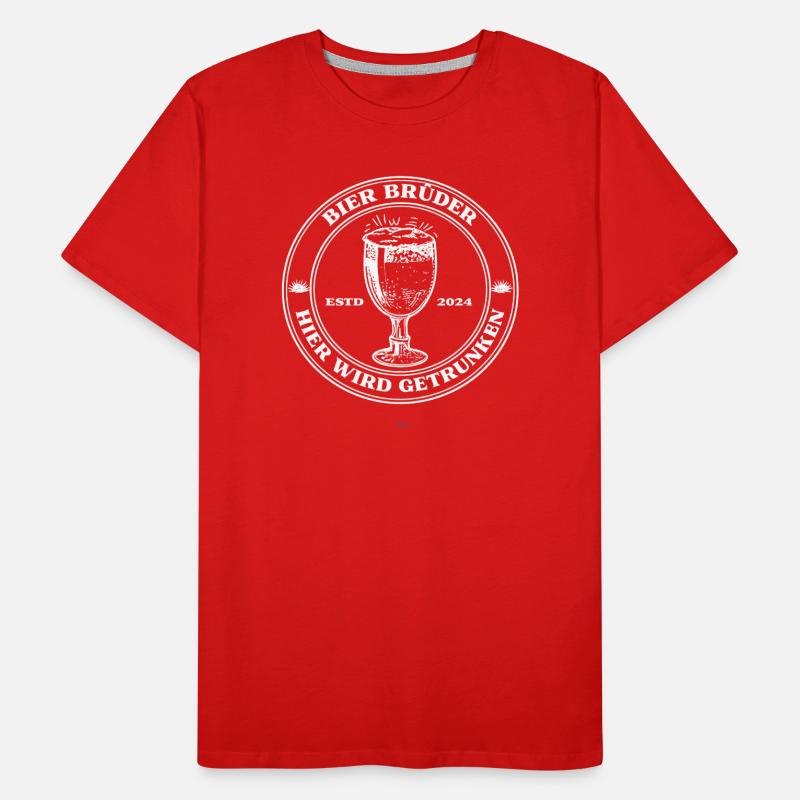 BierBrüder. Hier wird getrunken. Männer Premium Bio T-Shirt