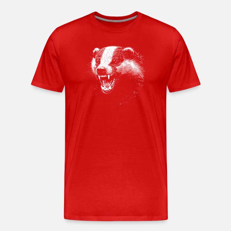 Dachs - Männer Premium Bio T-Shirt - Rot