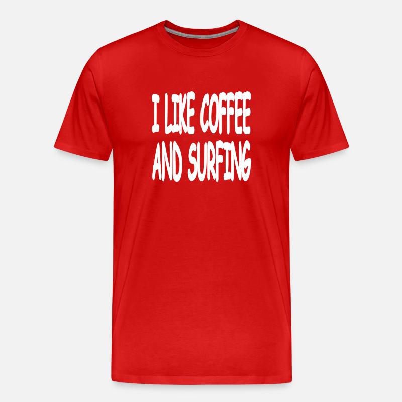 Surfen - Männer Premium Bio T-Shirt - Rot