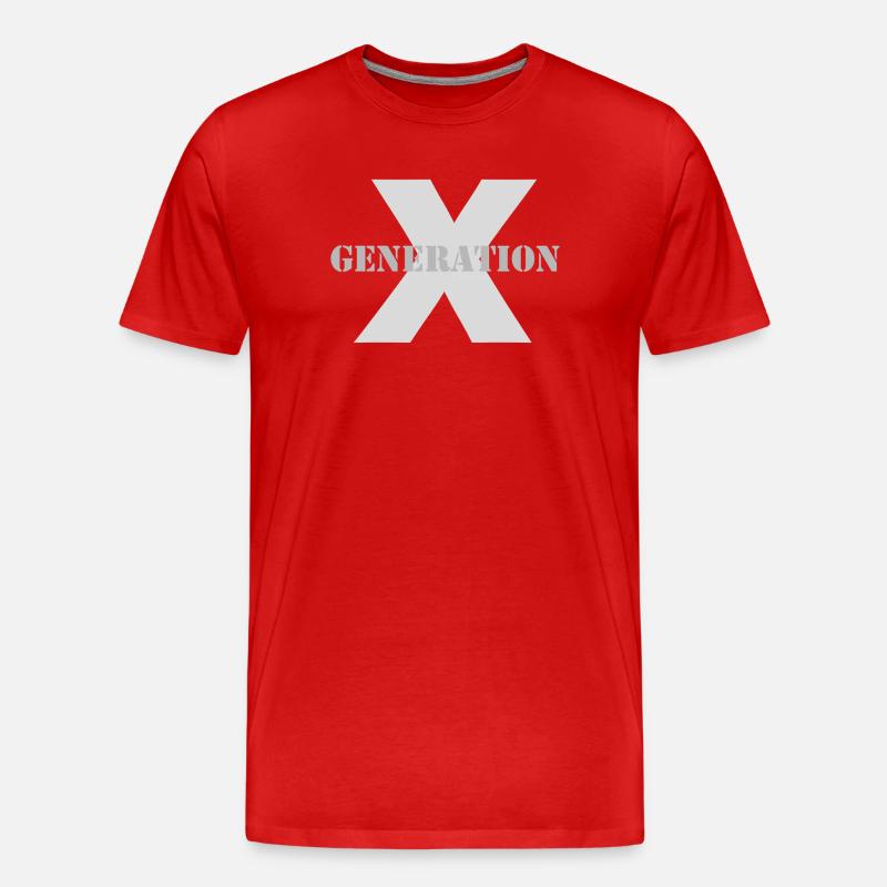 Generation X - Männer Premium Bio T-Shirt - Rot