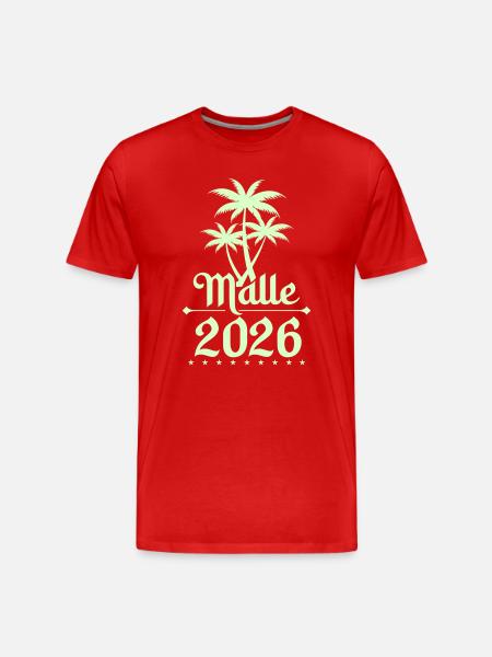Malle Palmen 2026 - Men's Premium Organic T-Shirt - red