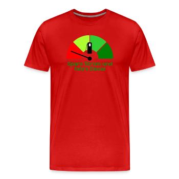 Économisez l’électricité et conduisez le diesel - T-shirt bio Premium Homme - rouge - Devant - Damien (186cm)