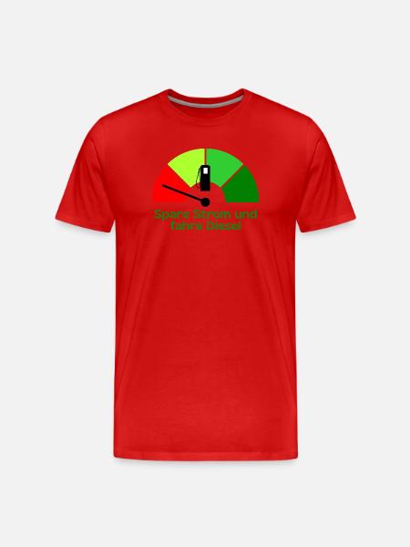 Save electricity and drive diesel - Men's Premium Organic T-Shirt - red