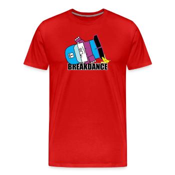 Bananen-Breakdance-Bot - Männer Premium Bio T-Shirt - Rot - Vorne - Damien (186cm)