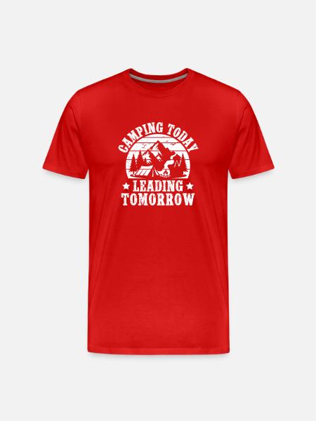 boys scout Scouting Camping Today Scout - Men's Premium Organic T-Shirt - red