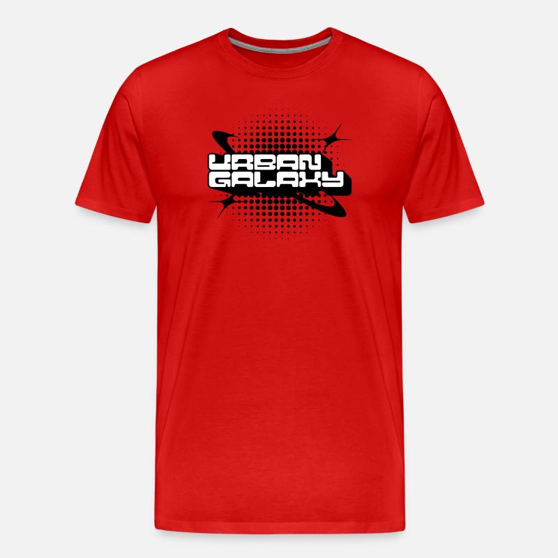 Urban Galaxy Bold Logo - Männer Premium Bio T-Shirt - Rot