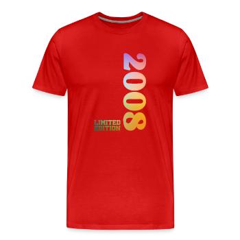 18e anniversaire Édition Limitée Cadeau Dix-Huit - T-shirt bio Premium Homme - rouge - Devant - Damien (186cm)