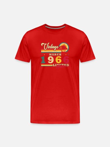 60th Anniversary – March 1966 Perfection - Men's Premium Organic T-Shirt - red