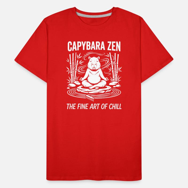 Tranquillité zen de Capybara T-shirt bio Premium Homme