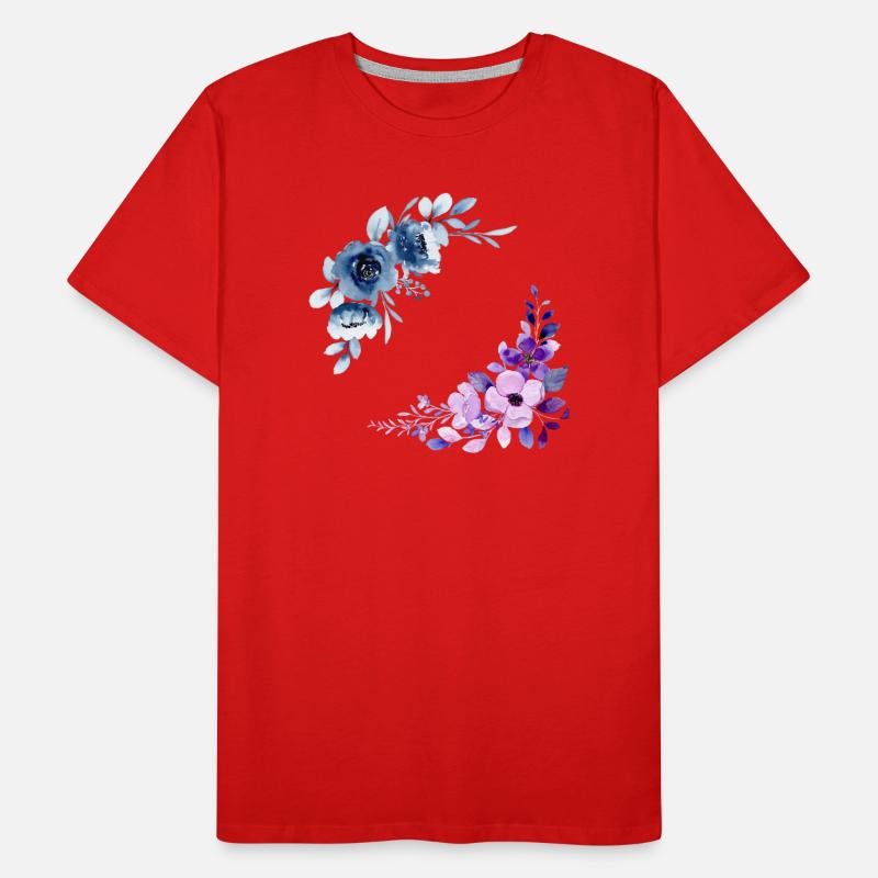 2 Blumensträuße Männer Premium Bio T-Shirt