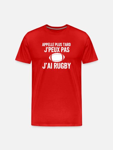 Later call rugby - Men's Premium Organic T-Shirt - red