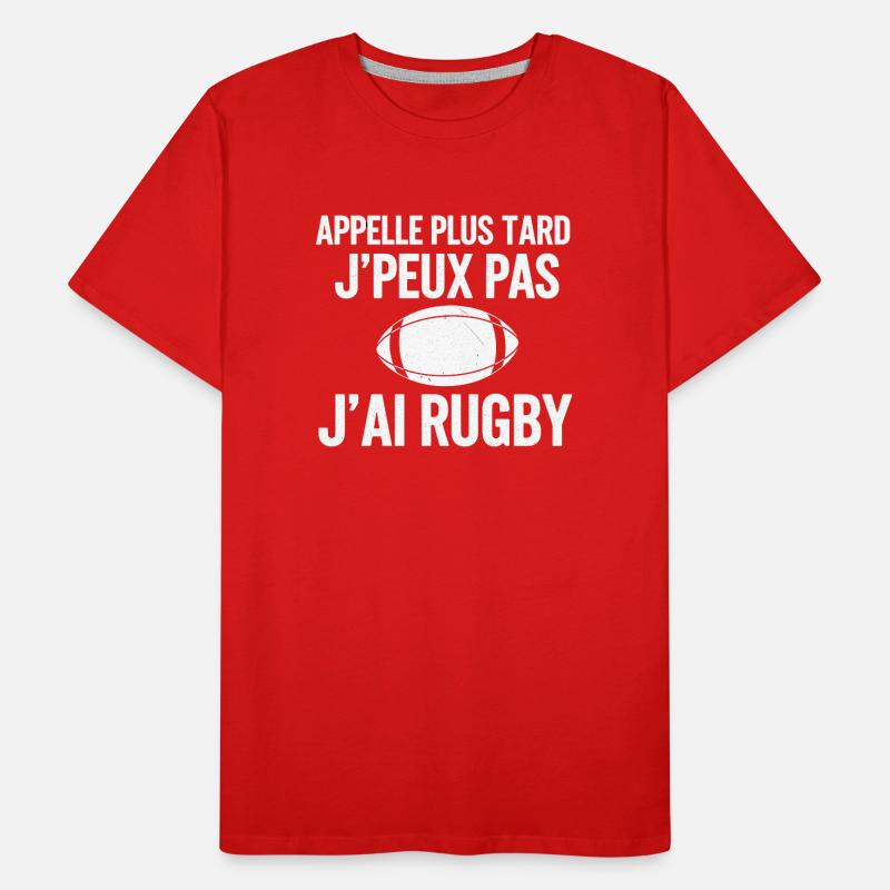 Appelle Plus Tard Rugby T-shirt bio Premium Homme