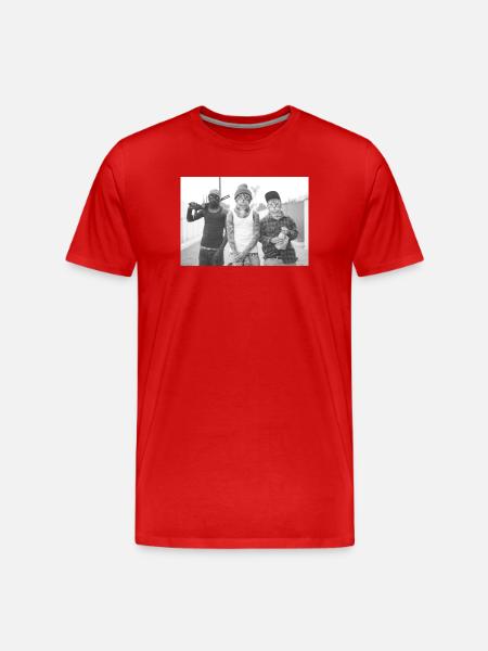 Cat Scavenger Trio - Men's Premium Organic T-Shirt - red